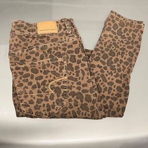 American Eagle animal print jeggings